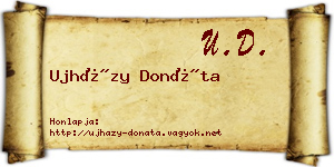 Ujházy Donáta névjegykártya